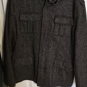Men's Herringbone Wool Jacket Good Condition.
